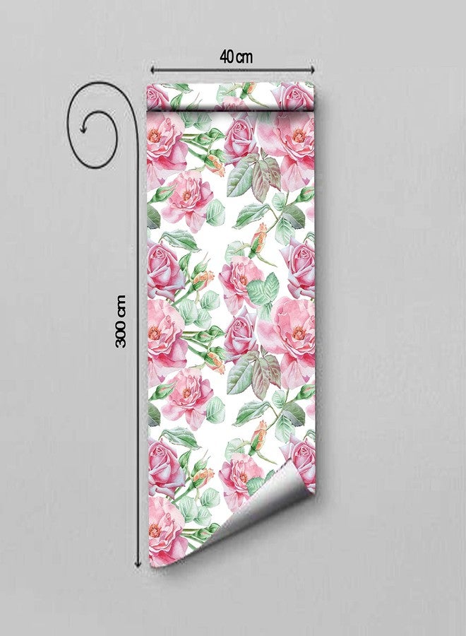 DSticker Wallpaper for Walls Bedroom & Living Room Big Size (300x40) Cm Wallpaper Stickers for Home Decoration | Wall Stickers for Office | Wall Paper for Wall Decor Pack of - 1 (Big Rose) - Image 2